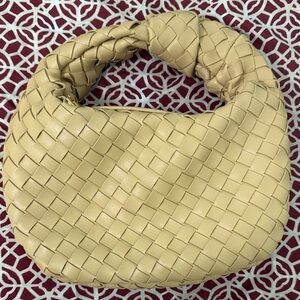 Elegant Woven Tan Handbag
